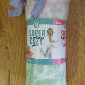 SUPER COZY WOMEN'S SIZE S / M PANTS LAVENDER MICRO FLEECE PAJAMAS PJS LOUNGE NIP